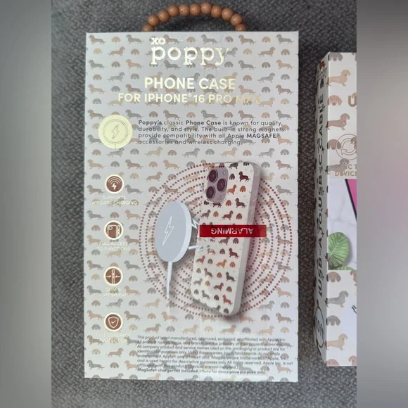 🐾 XO Poppy Dachshund iPhone 16 Pro Max Case + 10ft USB-C Fast Charging Cable - Picture 8 of 8